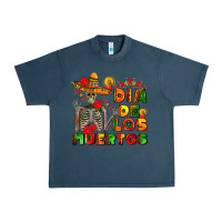 Midnight Navy dia de los muertos Urban Heavy Tee - AdoDesignShop