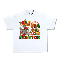 White dia de los muertos Urban Heavy Tee - AdoDesignShop