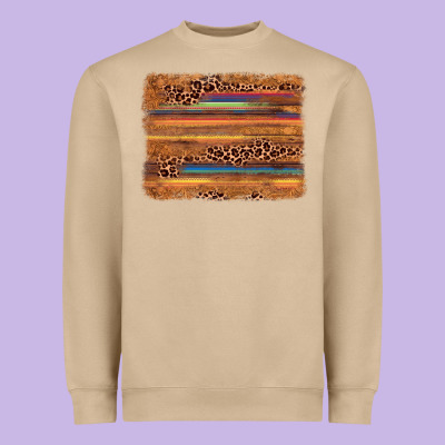 Leopard Serape Background Heavyweight Sweatshirt Designed By Adodesignshop