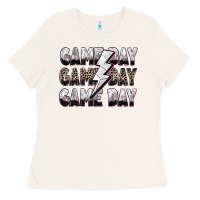 Bone game day game day volleyball lightning bolt Ladies Tee - Zillion Design Studio
