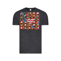 Western Usa Flag Heart And Stars Tumbler Vintage Tee | Teevron