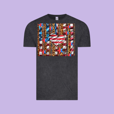 Western Usa Flag Heart And Stars Tumbler Vintage Tee Designed By Artiststas
