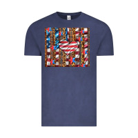 Vintage Denim western usa flag heart and stars tumbler Vintage Tee - Artiststas