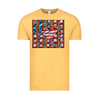 Vintage Mustard western usa flag heart and stars tumbler Vintage Tee - Artiststas