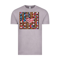 Vintage Zinc western usa flag heart and stars tumbler Vintage Tee - Artiststas