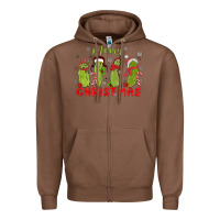 Chestnut Pickle Merry Christmas Zipper Hoodie - MaliasSmallBusiness