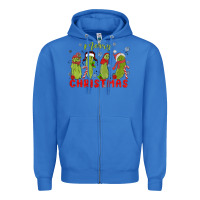 True Royal Pickle Merry Christmas Zipper Hoodie - MaliasSmallBusiness