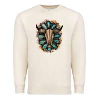 Sandshell Western Gemstone Bull Skull Premium Sweatshirt - Bettercallsaul