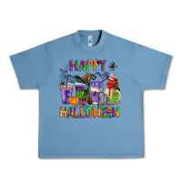 Pebble Blue happy halloween coffee cups Urban Heavy Tee - AdoDesignShop