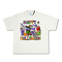 Happy Halloween Coffee Cups Urban Heavy Tee | Teevron