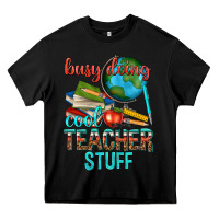 Black busy doing cool teacher stuff Heavy Core Tee - texasbilliewilder