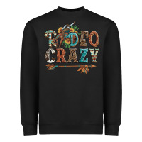 Black rodeo crazy bucking bronco cowboy Heavyweight Sweatshirt - Artiststas