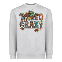 Heather Grey rodeo crazy bucking bronco cowboy Heavyweight Sweatshirt - Artiststas