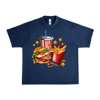Navy hamburger potatoes and coke Urban Heavy Tee - AdoDesignShop