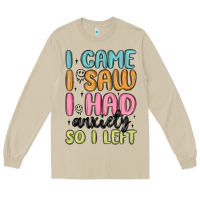 Mushroom i came i saw i had anxiety so i left Long Sleeve Tee - MaliasSmallBusiness