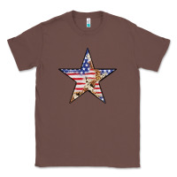 Chestnut American Flag Star Classic Tee - LillyAllenDesigns