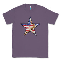 Lavender American Flag Star Classic Tee - LillyAllenDesigns