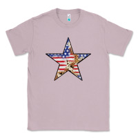 Lilac American Flag Star Classic Tee - LillyAllenDesigns