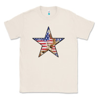 Natural American Flag Star Classic Tee - LillyAllenDesigns