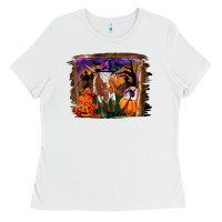 White longhorn cow halloween Ladies Tee - RanaPortraitStore