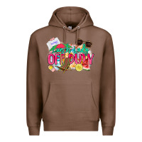 Chestnut Lunch lady off duty Premium Hoodie - NancyCooperArtShop
