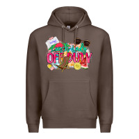 Coffee Lunch lady off duty Premium Hoodie - NancyCooperArtShop