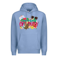 Colony Blue Lunch lady off duty Premium Hoodie - NancyCooperArtShop