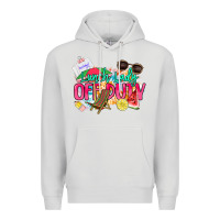 Dove Grey Lunch lady off duty Premium Hoodie - NancyCooperArtShop
