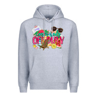 Heather Grey Lunch lady off duty Premium Hoodie - NancyCooperArtShop