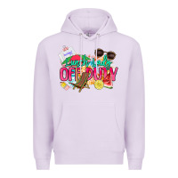 Lilac Lunch lady off duty Premium Hoodie - NancyCooperArtShop