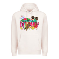 Pale Pink Lunch lady off duty Premium Hoodie - NancyCooperArtShop