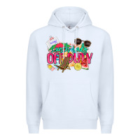 White Lunch lady off duty Premium Hoodie - NancyCooperArtShop