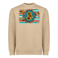 Mushroom gemstone sunflower background Heavyweight Sweatshirt - AdoDesignShop