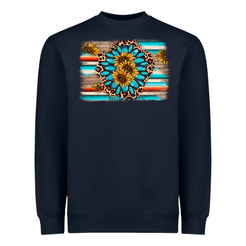 Gemstone Sunflower Background Heavyweight Sweatshirt by AdoDesignShop | Teevron