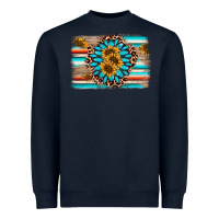 Navy gemstone sunflower background Heavyweight Sweatshirt - AdoDesignShop