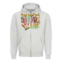 Dove Grey rockin that daycare life Zipper Hoodie - NancyCooperArtShop