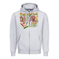 Heather Grey rockin that daycare life Zipper Hoodie - NancyCooperArtShop