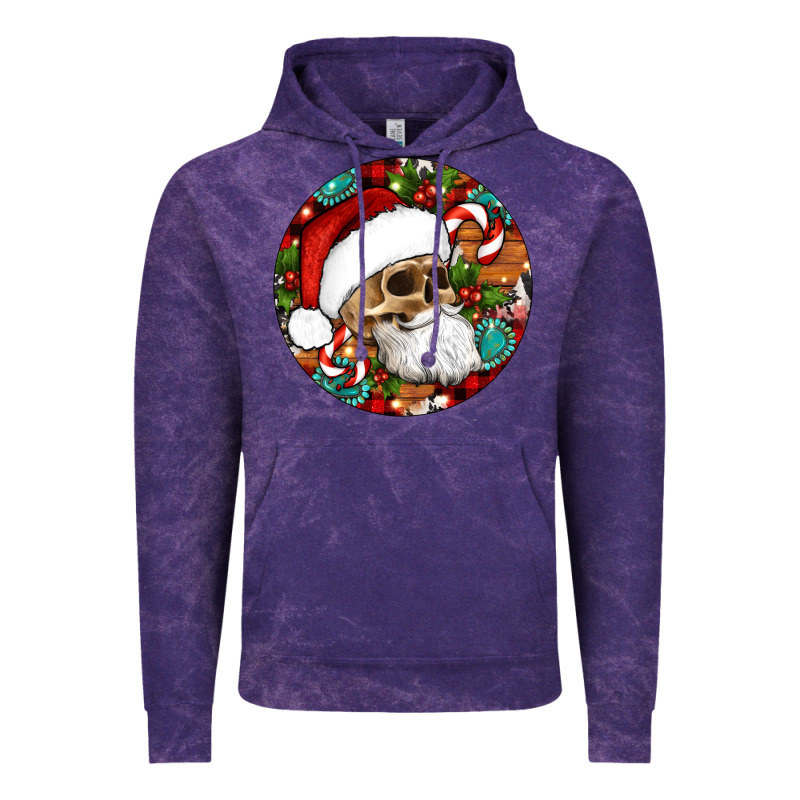 Christmas Hippie Skeleton Santa Ornament Vintage Hoodie by Artiststas | Teevron
