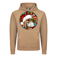 Vintage Coffee Christmas hippie skeleton santa ornament Vintage Hoodie - Artiststas