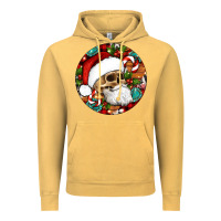 Vintage Mustard Christmas hippie skeleton santa ornament Vintage Hoodie - Artiststas