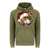 Vintage Olive Christmas hippie skeleton santa ornament Vintage Hoodie - Artiststas