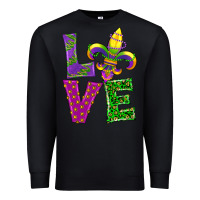 Black mardi gras love Premium Sweatshirt - RanaPortraitStore