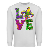 Dove Grey mardi gras love Premium Sweatshirt - RanaPortraitStore