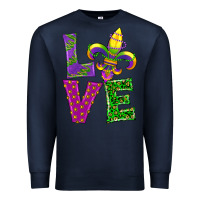 Navy mardi gras love Premium Sweatshirt - RanaPortraitStore
