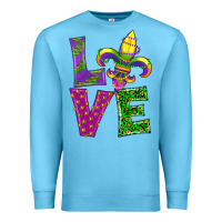 Ocean Blue mardi gras love Premium Sweatshirt - RanaPortraitStore