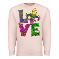 Pale Pink mardi gras love Premium Sweatshirt - RanaPortraitStore