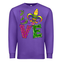 Purple mardi gras love Premium Sweatshirt - RanaPortraitStore