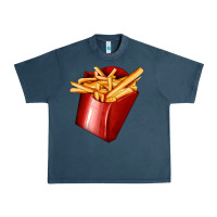 Midnight Navy french fries Urban Heavy Tee - AdoDesignShop