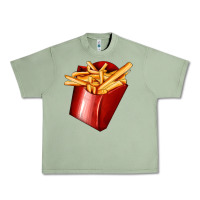 Oil Green french fries Urban Heavy Tee - AdoDesignShop