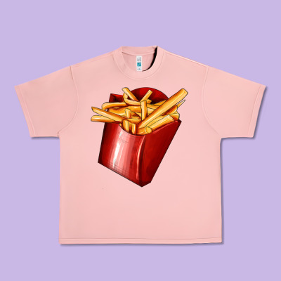 French Fries Urban Heavy Tee Designed By Adodesignshop
